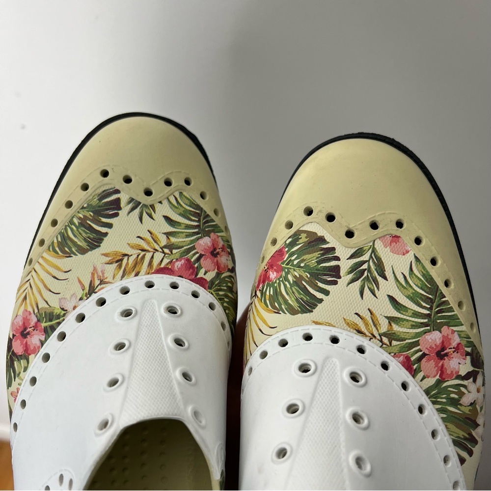 - Biion Spikekess Golf Saddle Shoes Floral Slip On - Picture 5 of 11